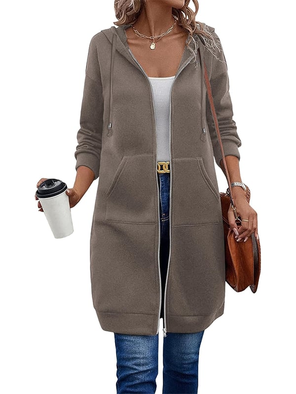 🔥Best-1 Sale Longwear🔥Women Fall/Winter 2025 Casual Zip up Fleece Hoodies