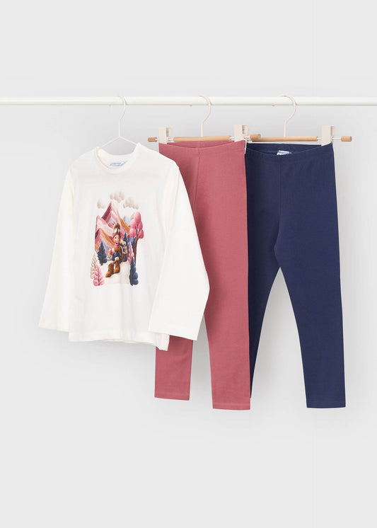 3-piece leggings set for girls