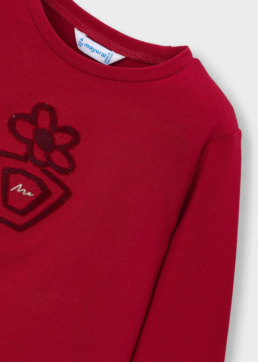 Einfaches Blumen-T-Shirt für Mädchen