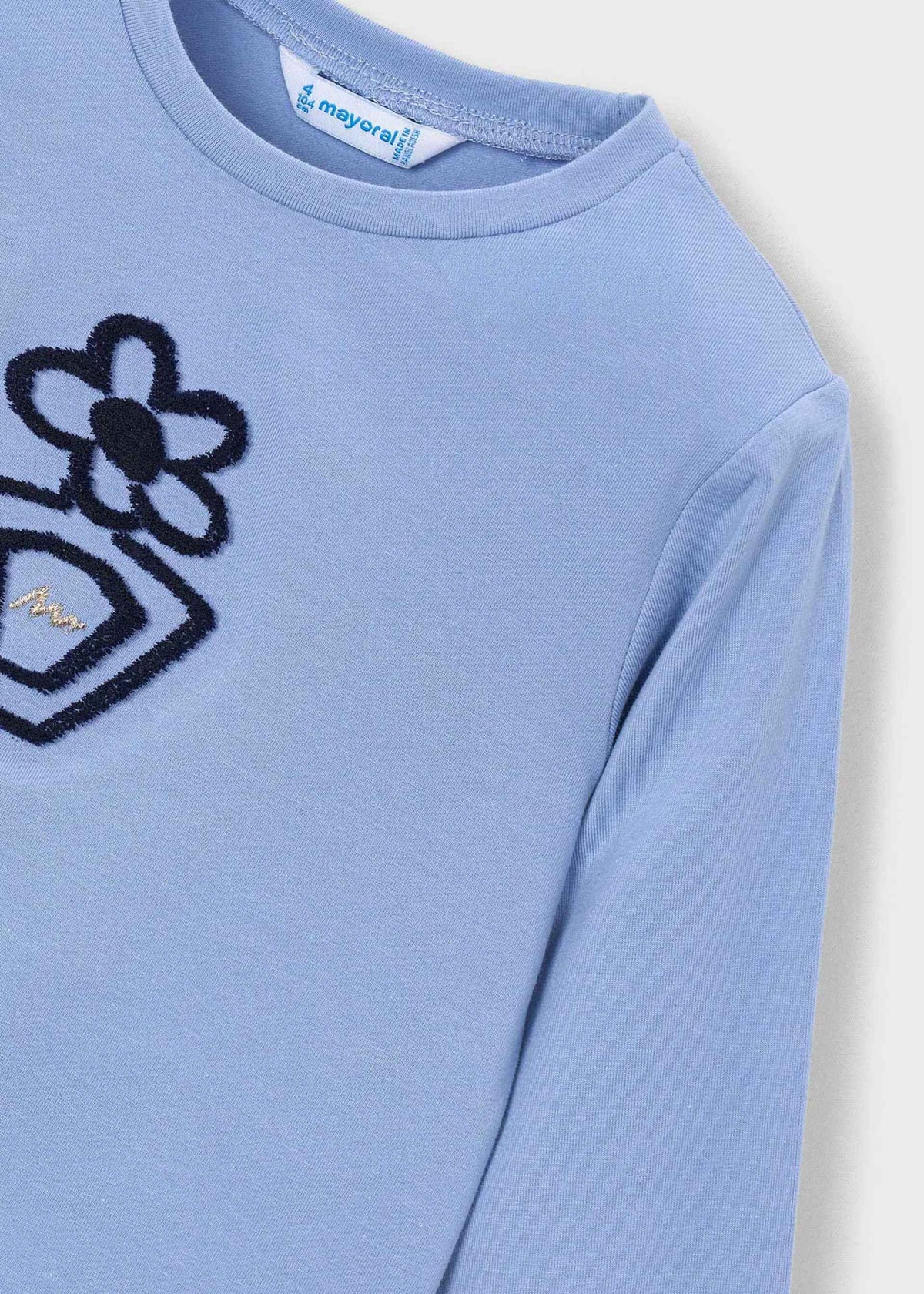 Basic floral T-shirt for girls