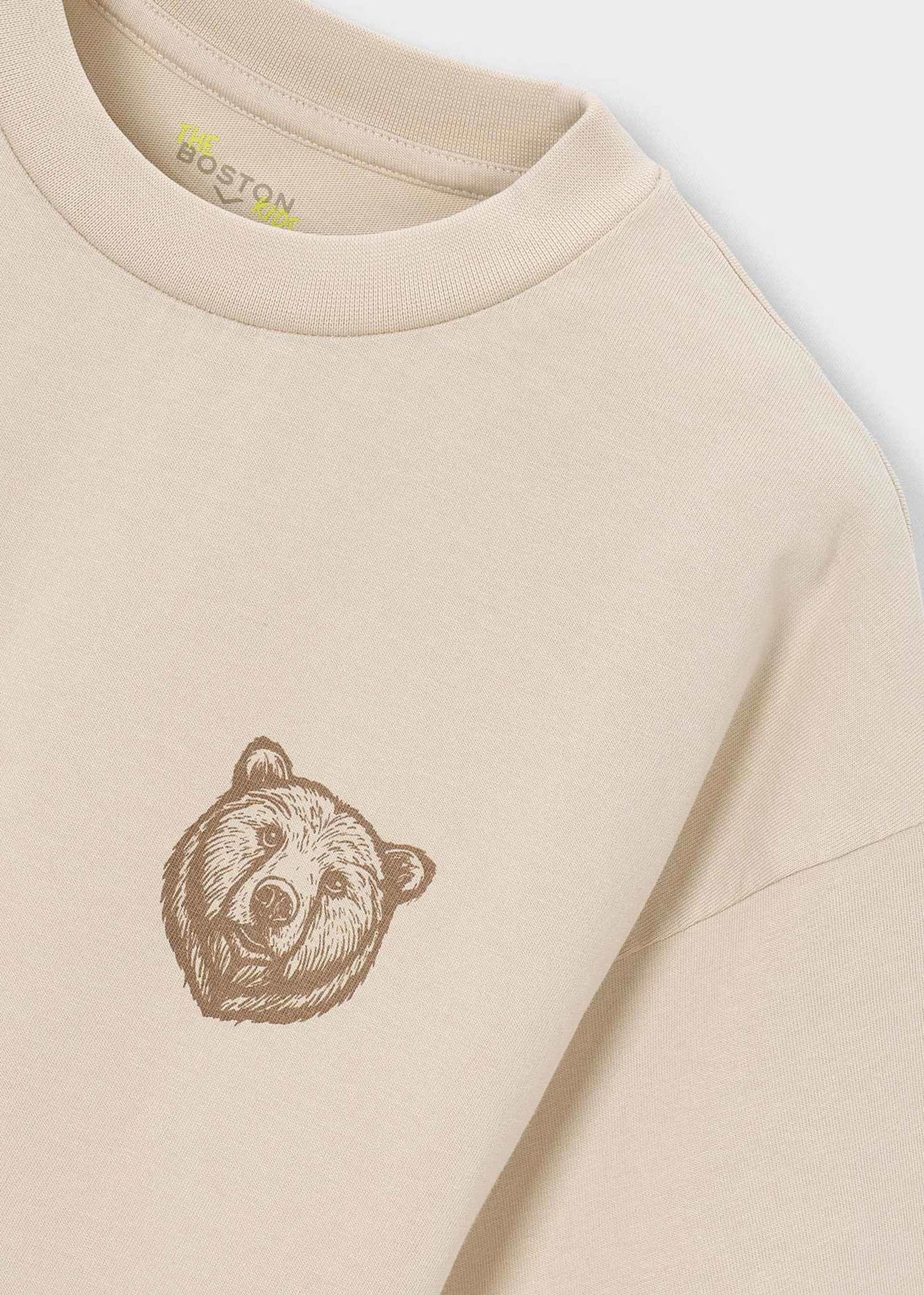 Boston Kids short-sleeved screen-printed T-shirt