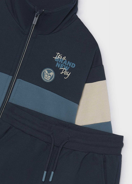Boys' block-print tracksuit