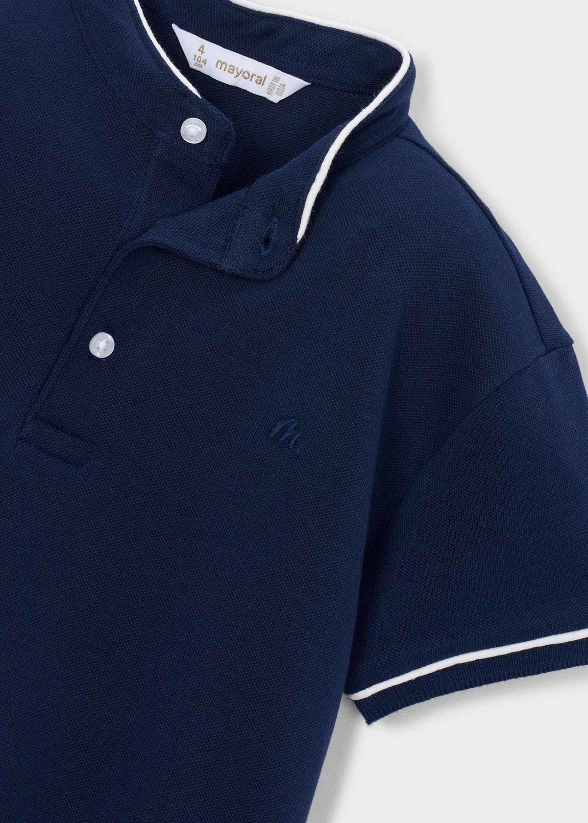 Boy's mandarin collar polo shirt