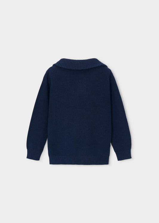 Jungen-Pullover mit Reißverschluss am Kragen