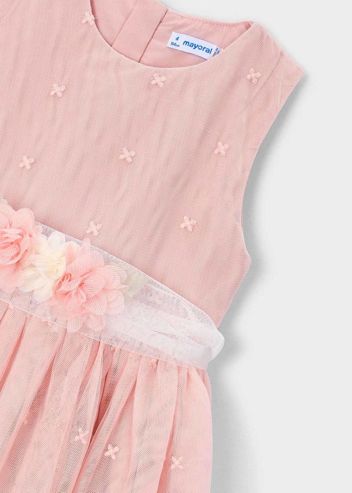 Embroidered formal tulle dress girl