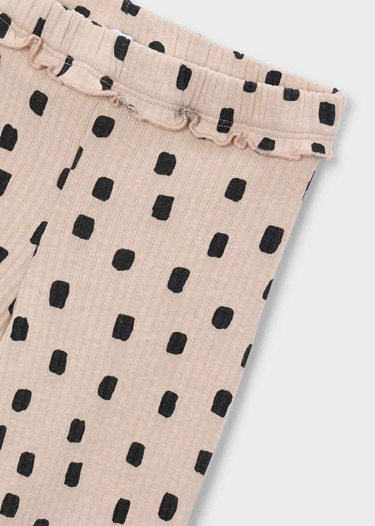 Flared ribbed leggings for girls