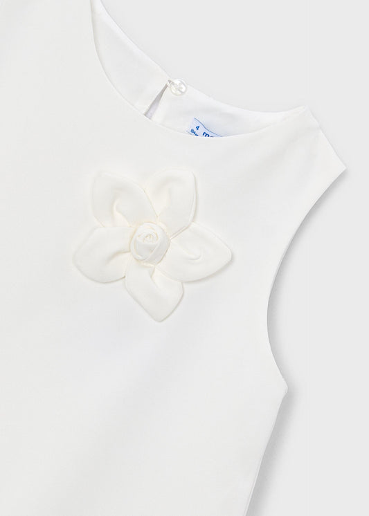 Festliches Mädchenkleid mit Blumenapplikation