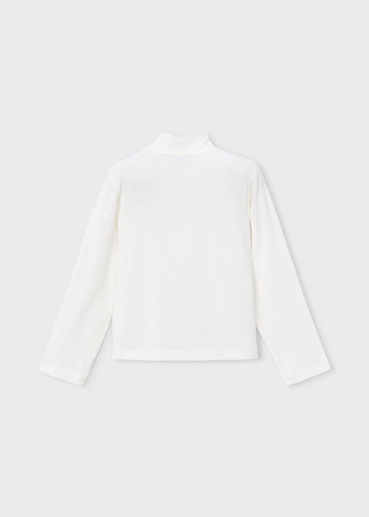 T-Shirt mit Grafik-Print und Stehkragen