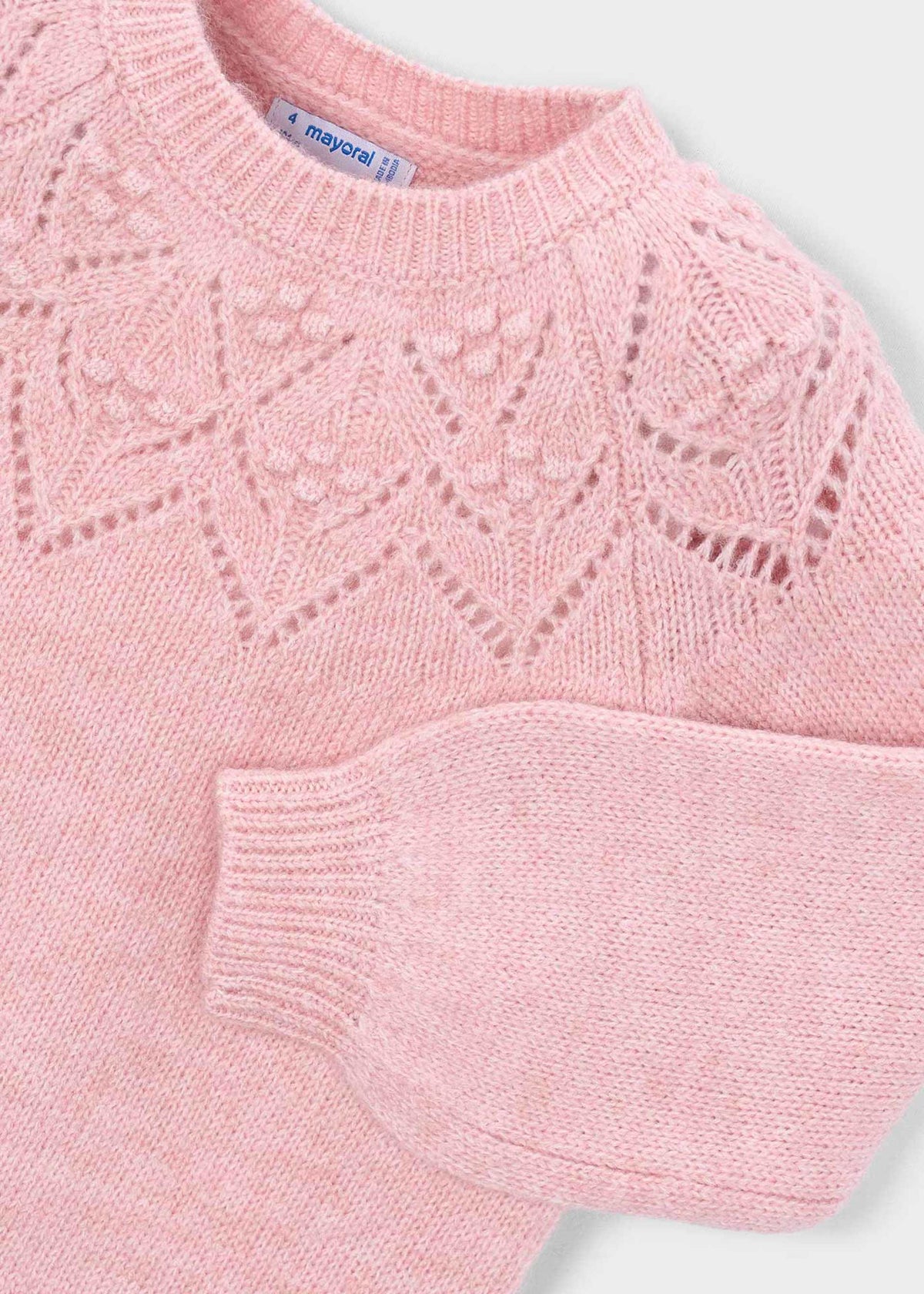Girl openwork sweater