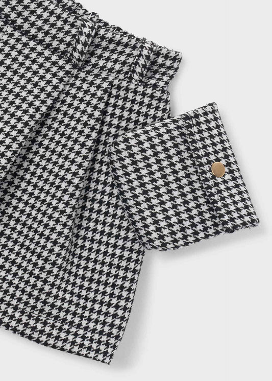 Girls' checked skirt-trousers