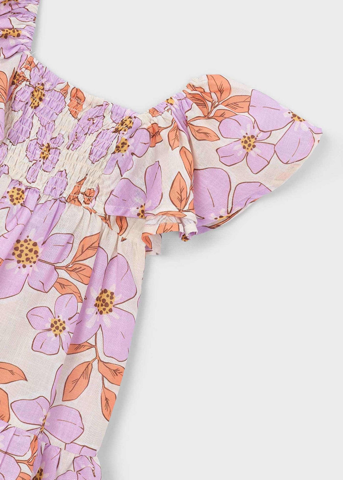Girl's honeycomb print dress