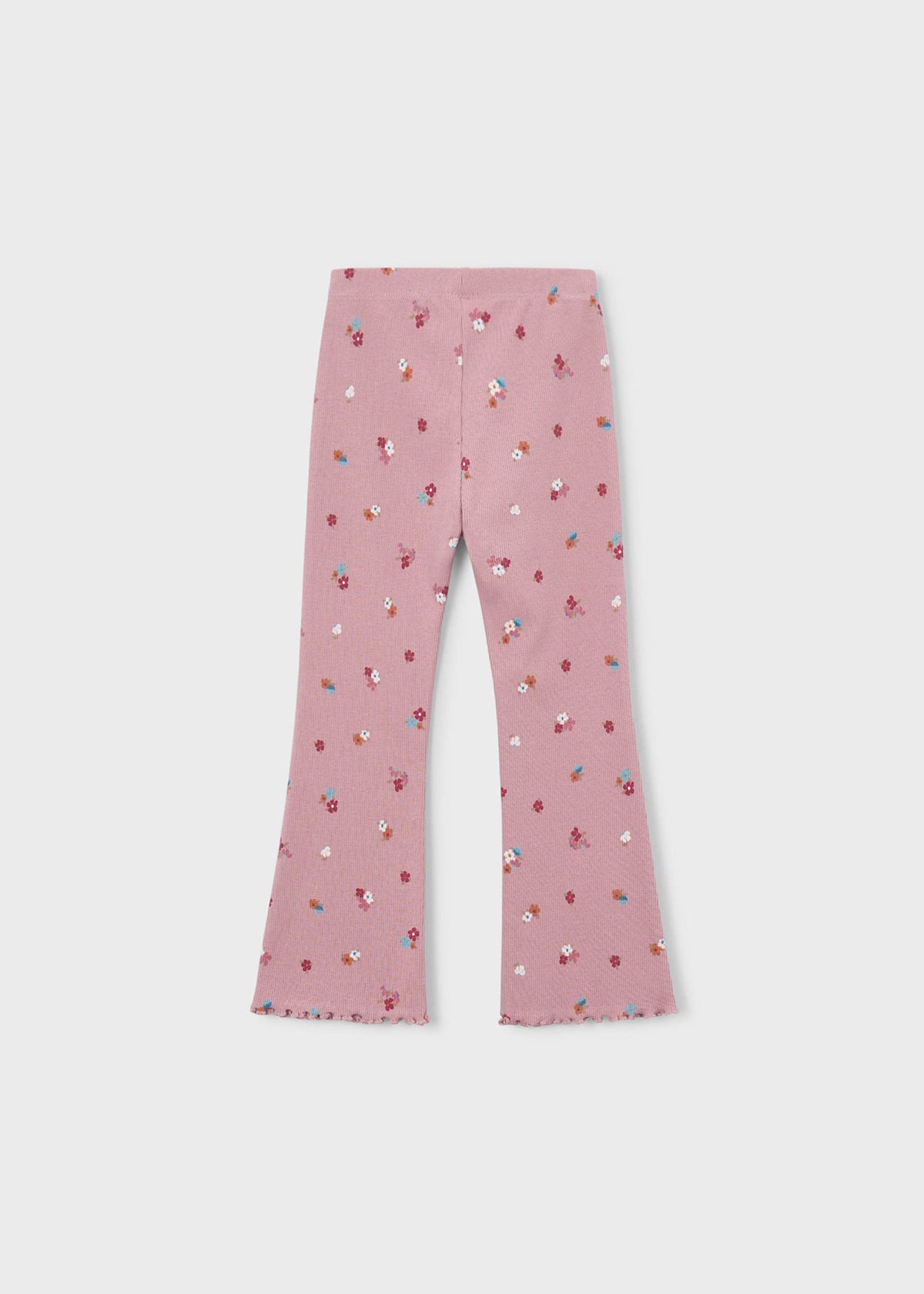 Girls' ribbed flared leggings