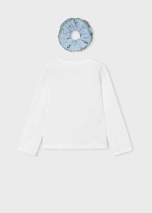 Mädchen-T-Shirt mit Haargummi