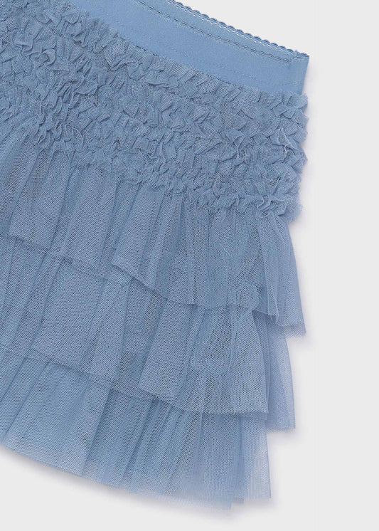 Girls' tulle ruffle skirt