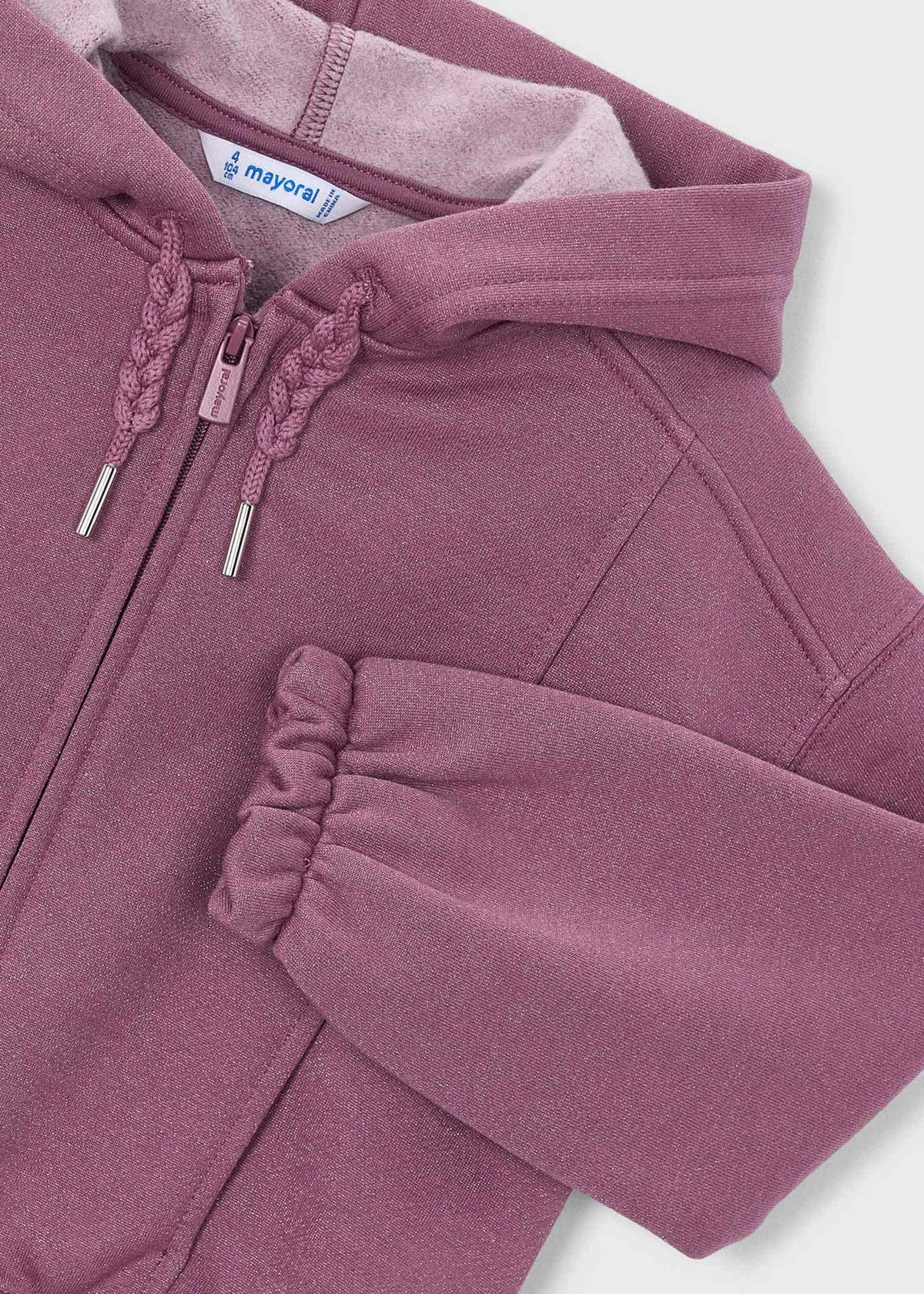 Girls' zip-up hoodie