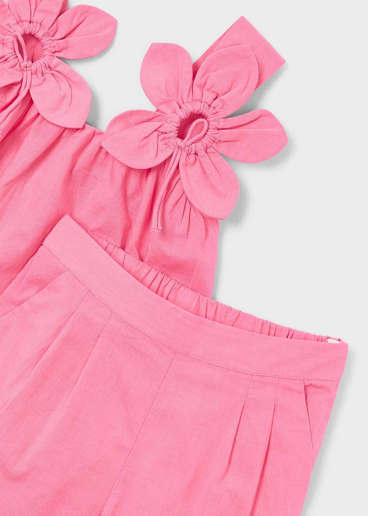 Long pants and floral blouse set for girls