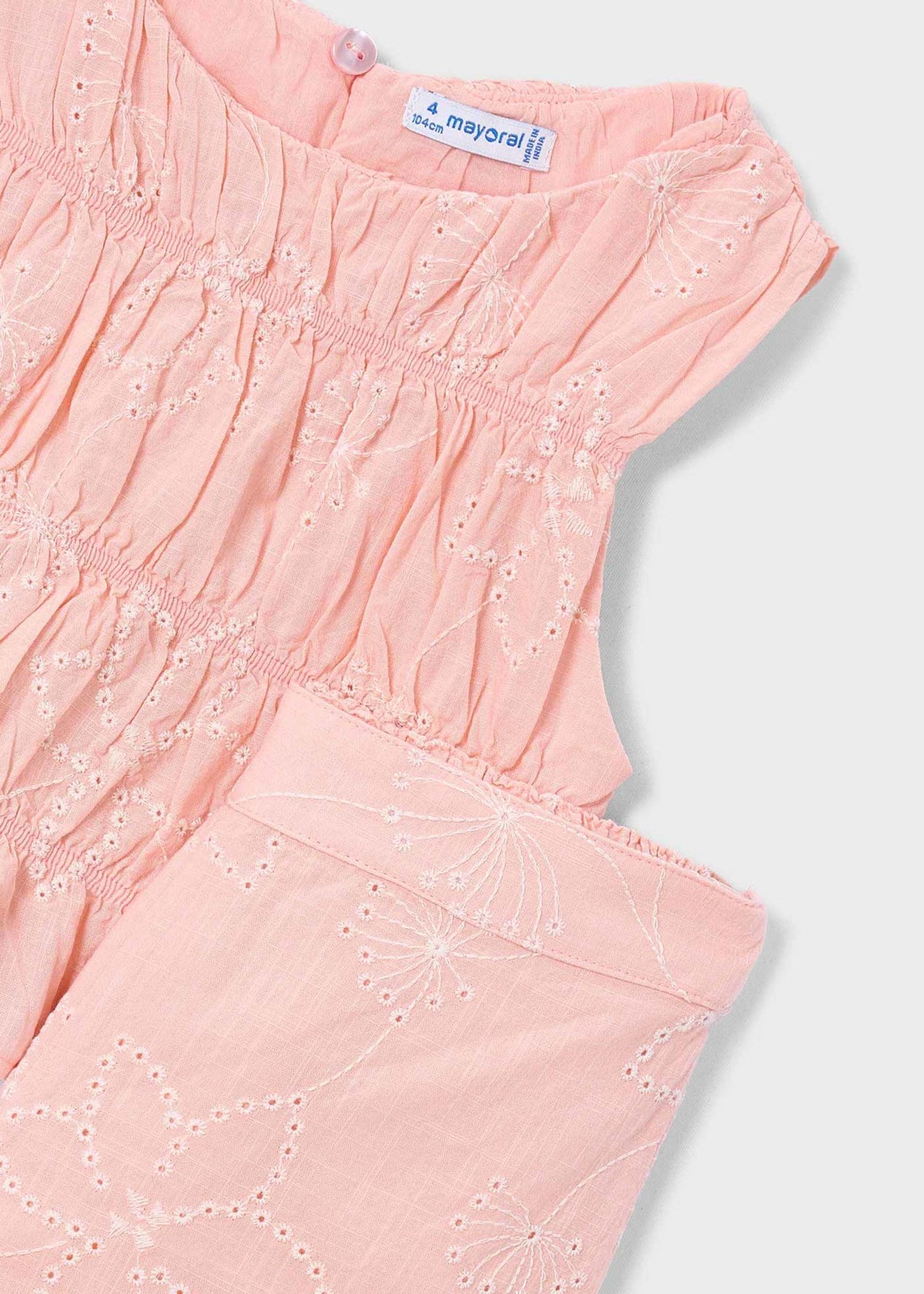 Long pants and gathered top set for girls