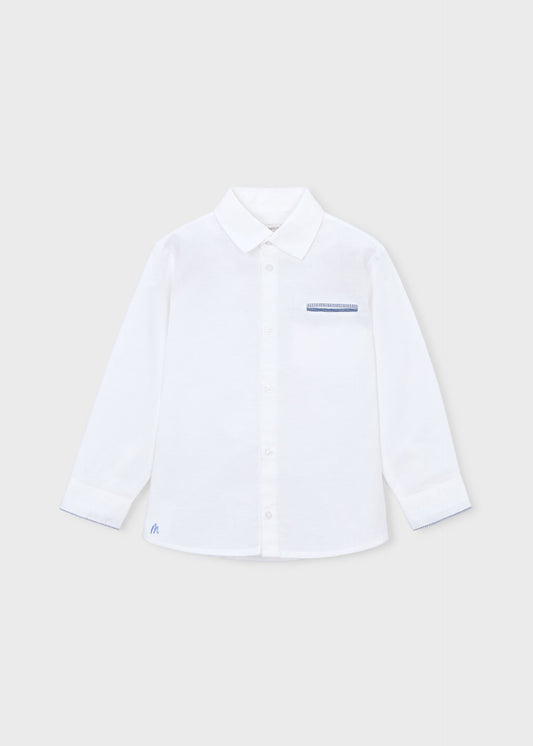Long-sleeved linen dress shirt for boys
