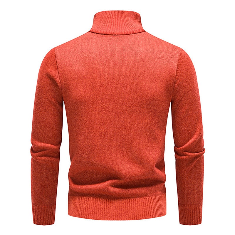 Herren Stehkragen Color Block Fleece-Pullover mit halbem Reißverschluss