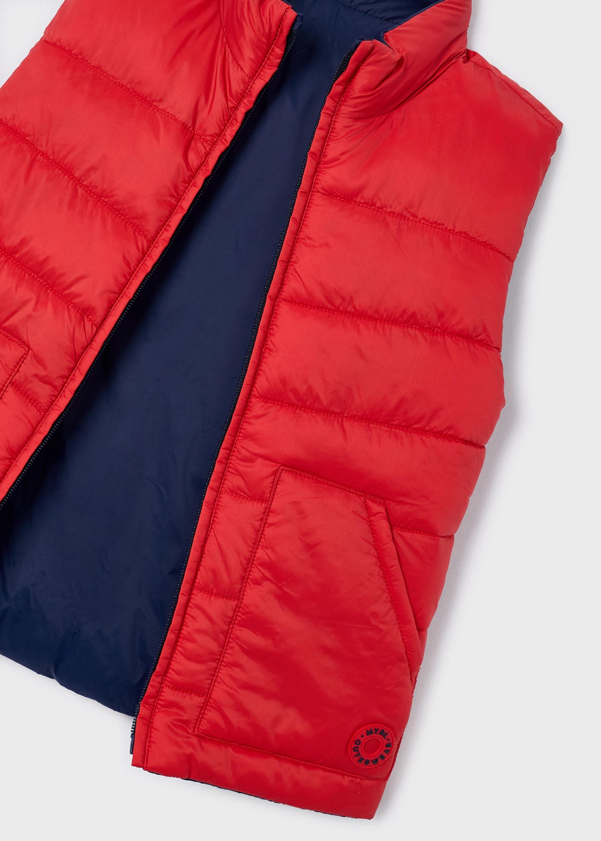 Reversible padded waistcoat for children