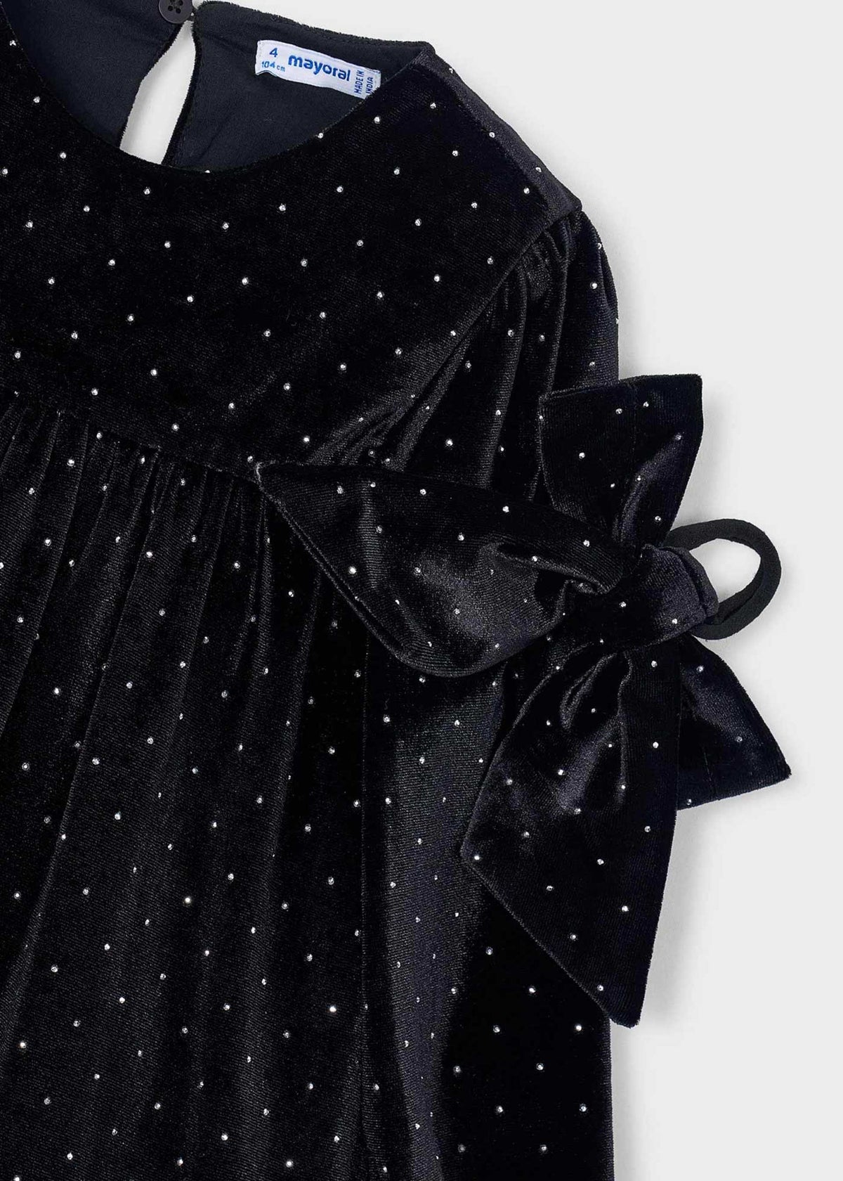 Velvet dress with a hairband for girls