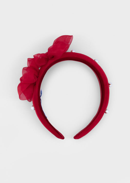 Stirnband mit Samtblume für Mädchen