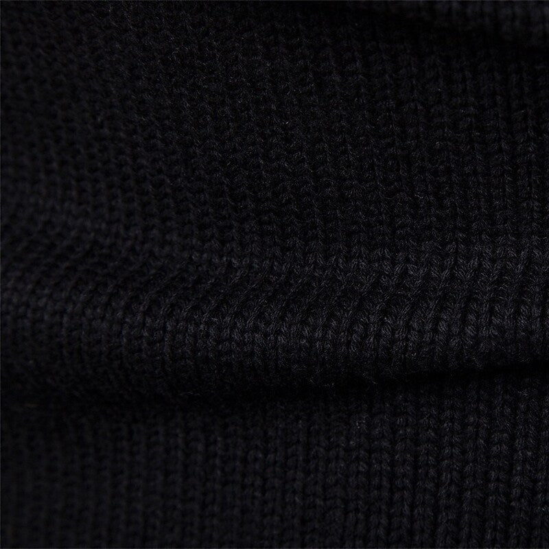Herren Rollkragenpullover Zopfmuster Basic Strickpullover