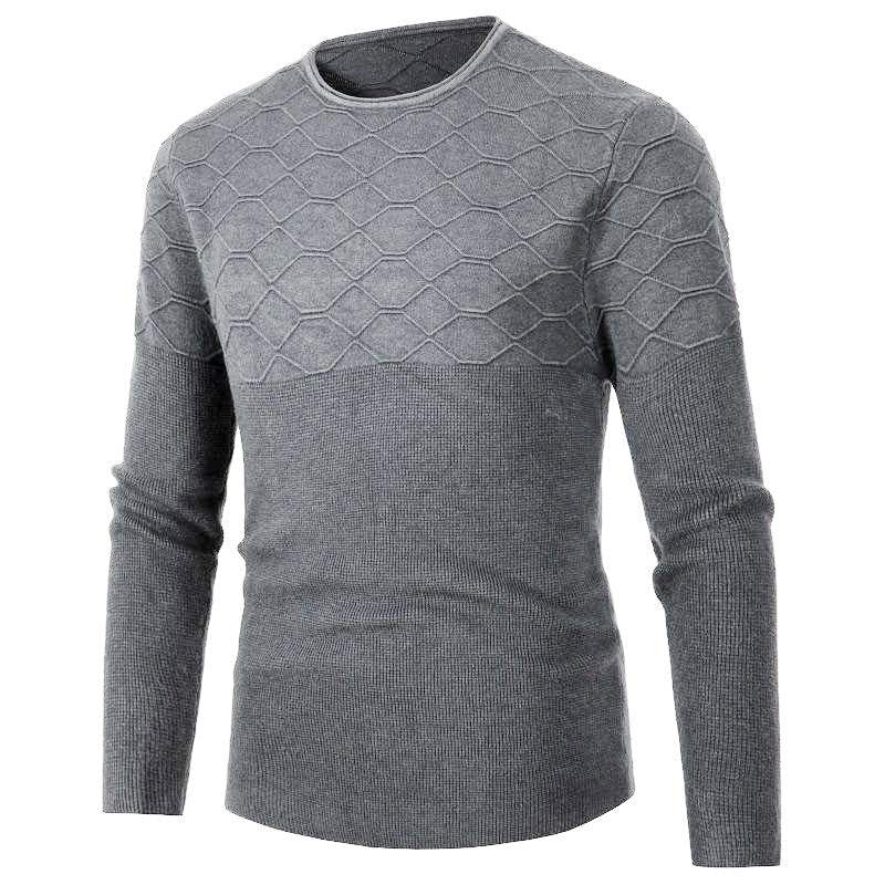 Herren Freizeit Pullover mit Rundhalsausschnitt, einfarbig