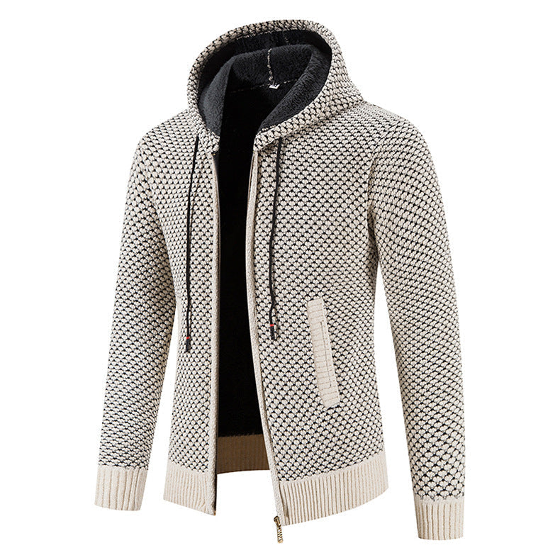 Gerippter Strick-Cardigan für Herren