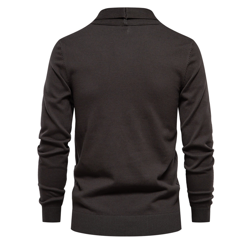 Men's Casual Vintage Style V Neck Open Front Cardigan