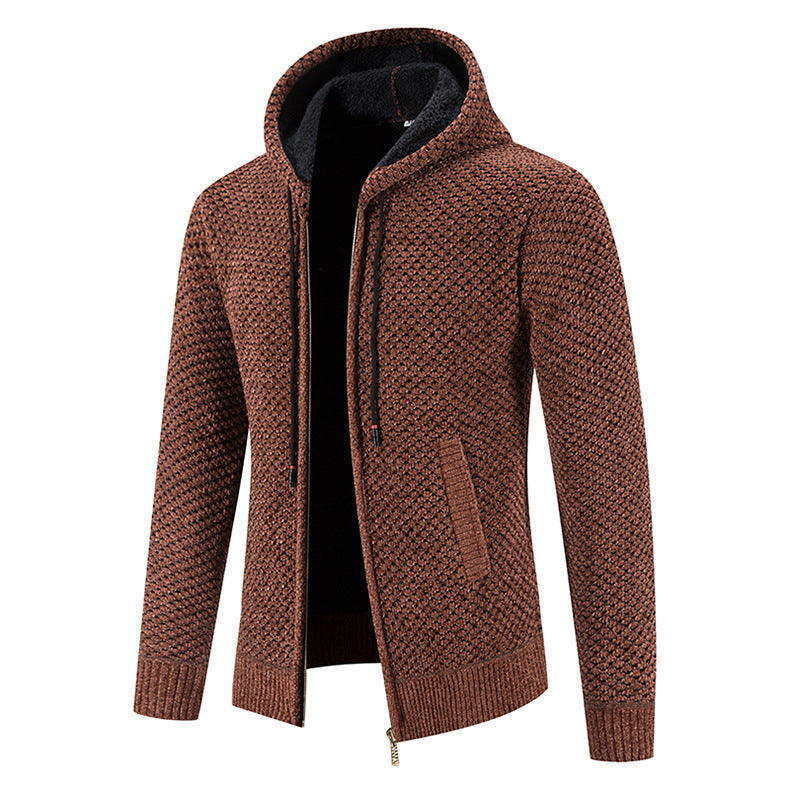 Gerippter Strick-Cardigan für Herren