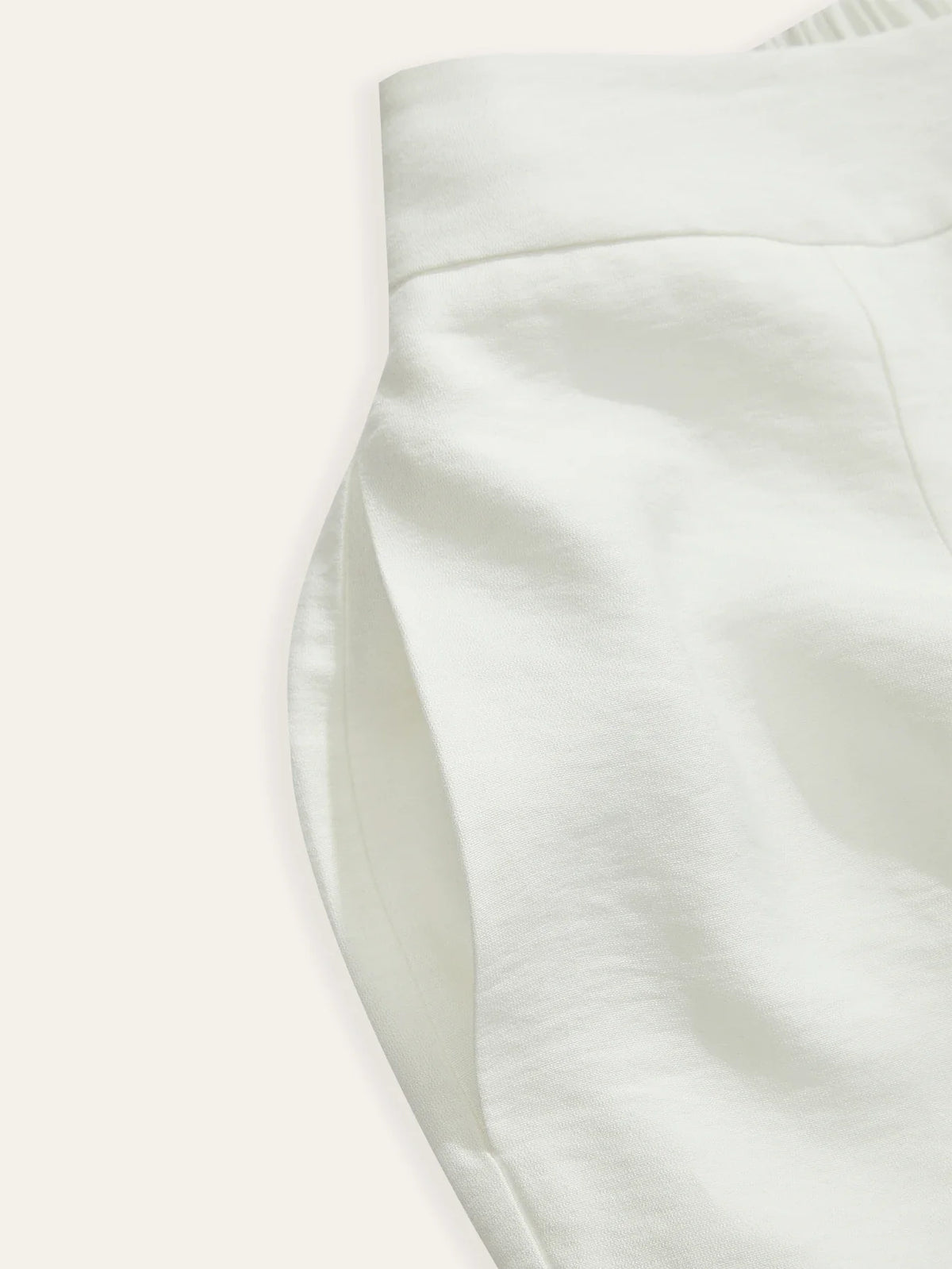 Women's White Elegant Casual Loose Pants