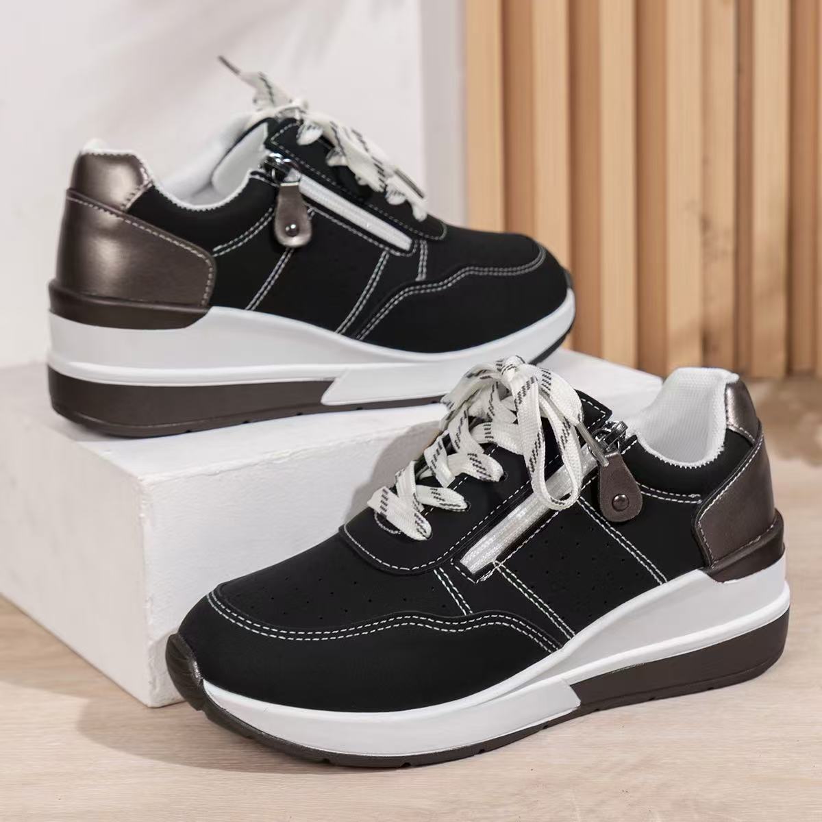 🔥Last Day Promotion 60% OFF - Women's Comfortable Side-Zip Thick-Sole Orthopaedic Sneakers