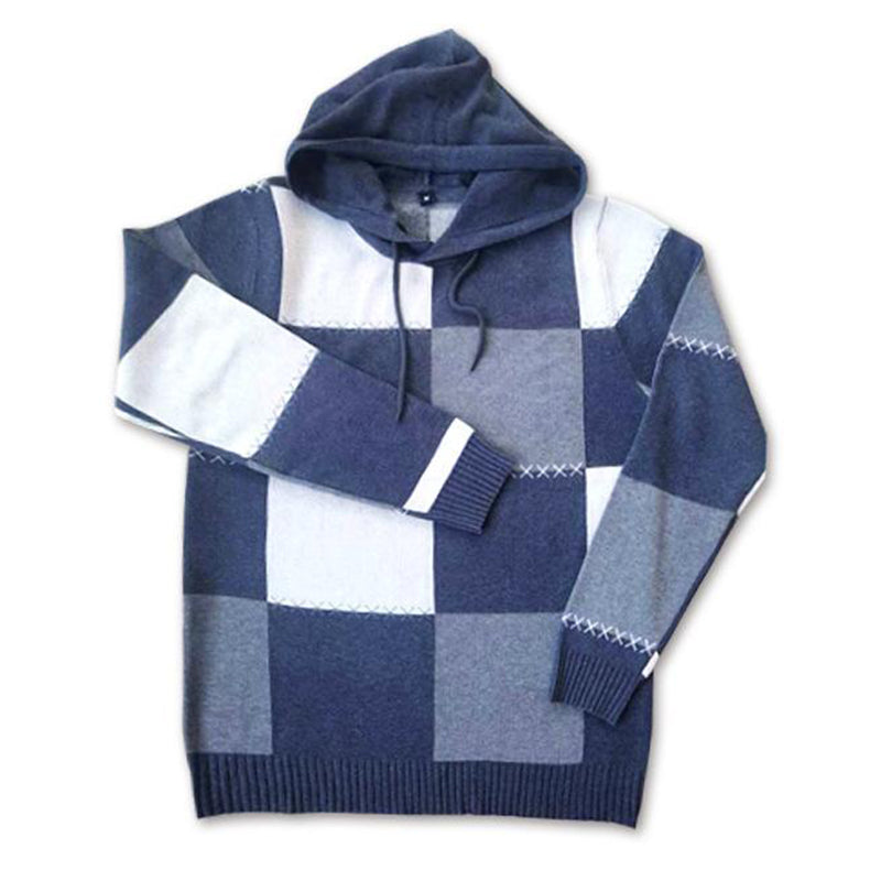 Herren Pullover Hoodie mit Farbblöcken