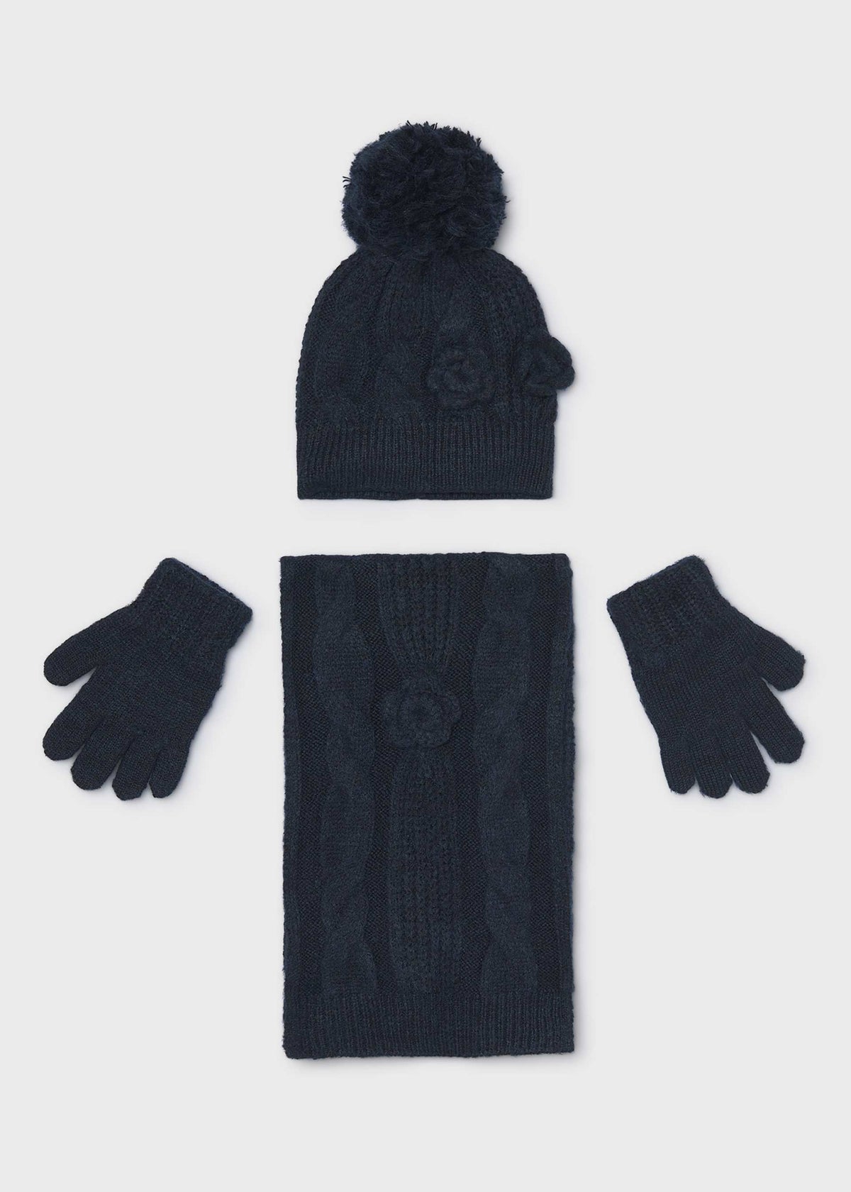 3-teiliges Mädchen-Schal-Set