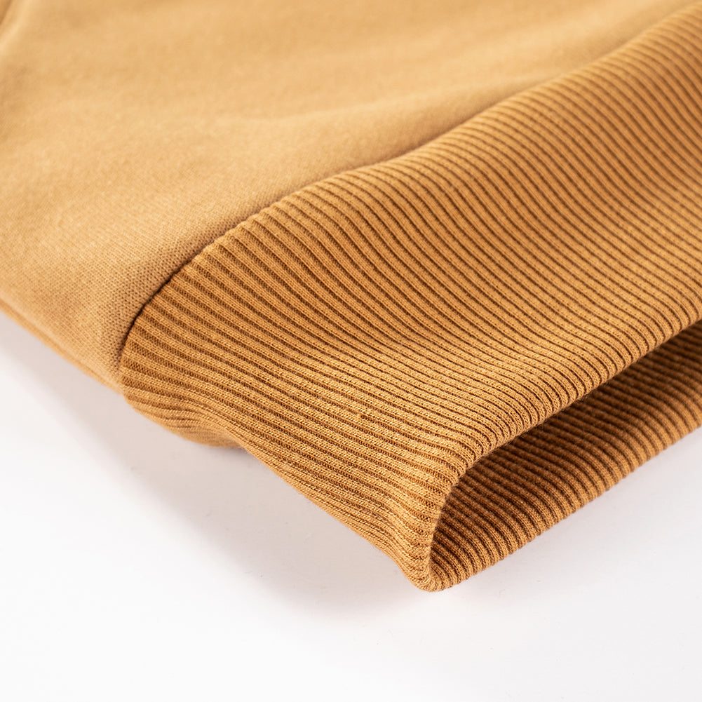 Herren Trendiger Pullover mit gebürstetem V-Reißverschluss, Camouflage-Patchwork und Kapuze