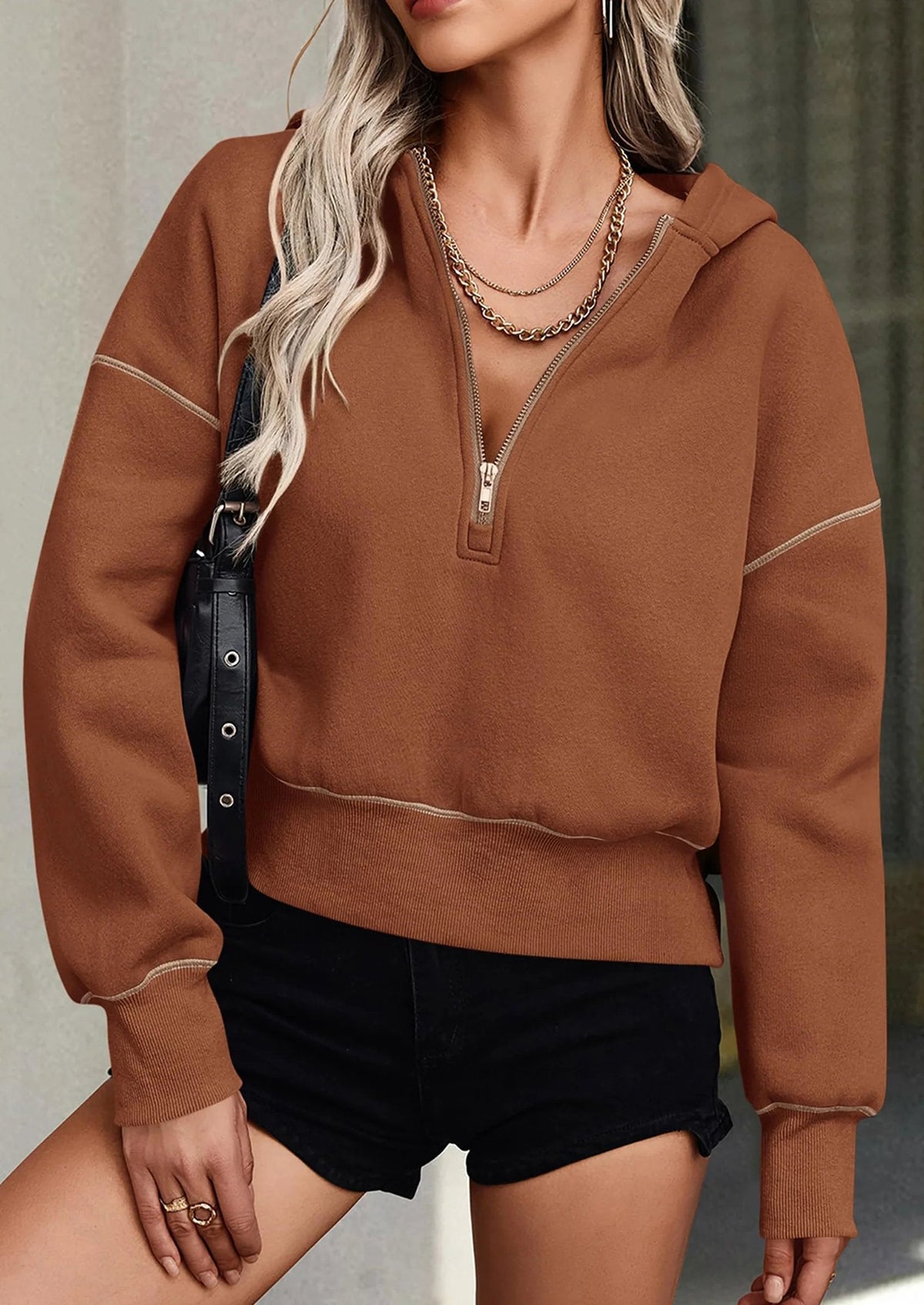 ⏰LAST DAY SAVE 59%💥Women's Fall/Winter Half Zip Hoodie Pullover