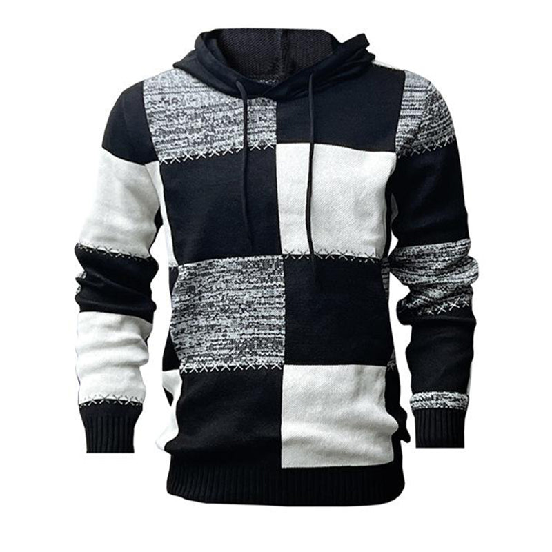 Herren Pullover Hoodie mit Farbblöcken