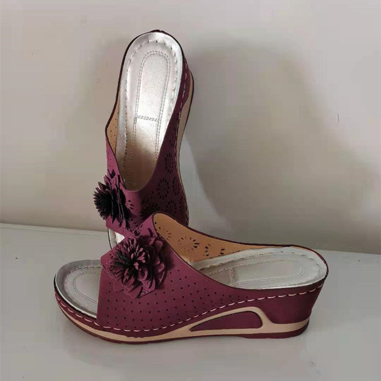 2023 Weiche Massage-Sandalen mit orthopädischem Keilabsatz