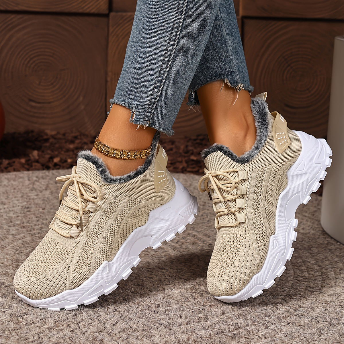 Winter Fleece-Lined Warm Sneakers