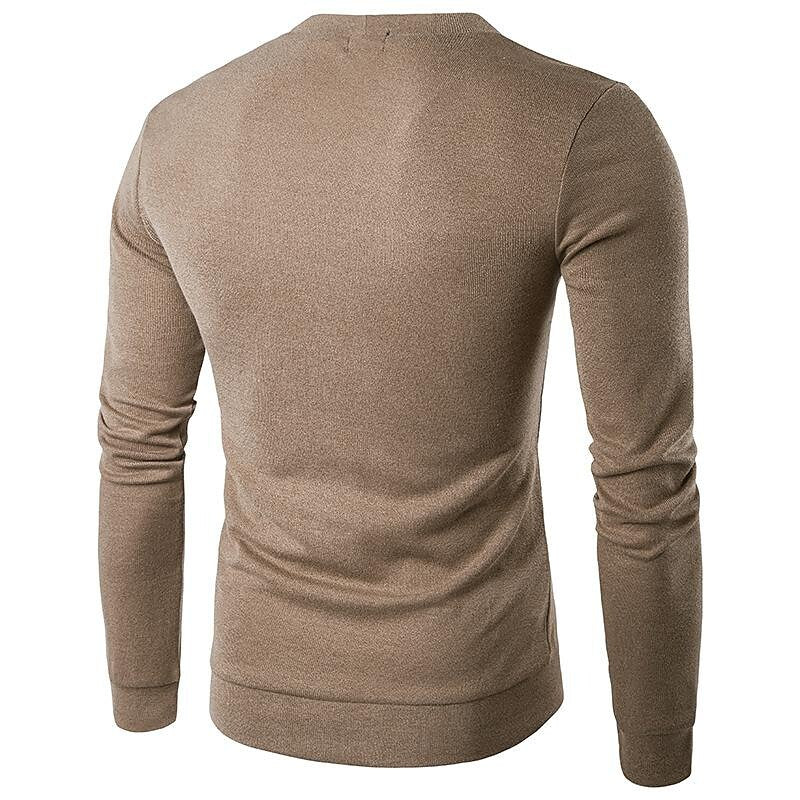 Herren Strickcardigan mit V-Ausschnitt und Unifarbe