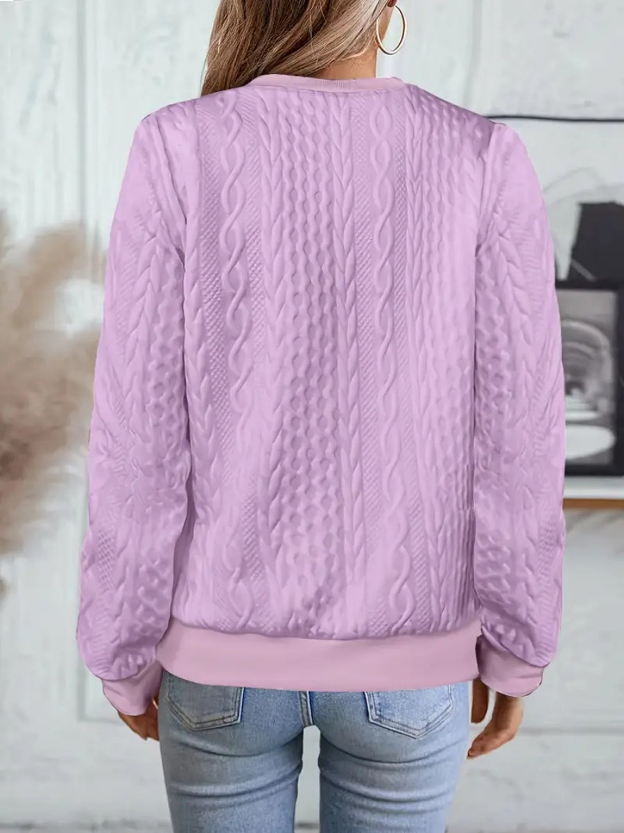 ✨Best-1 Sale Sweatshirt 2025✨Damen elegantes Sweatshirt mit Schlangenmuster und Reißverschluss Langarm Rundhals Freizeit-Pullover