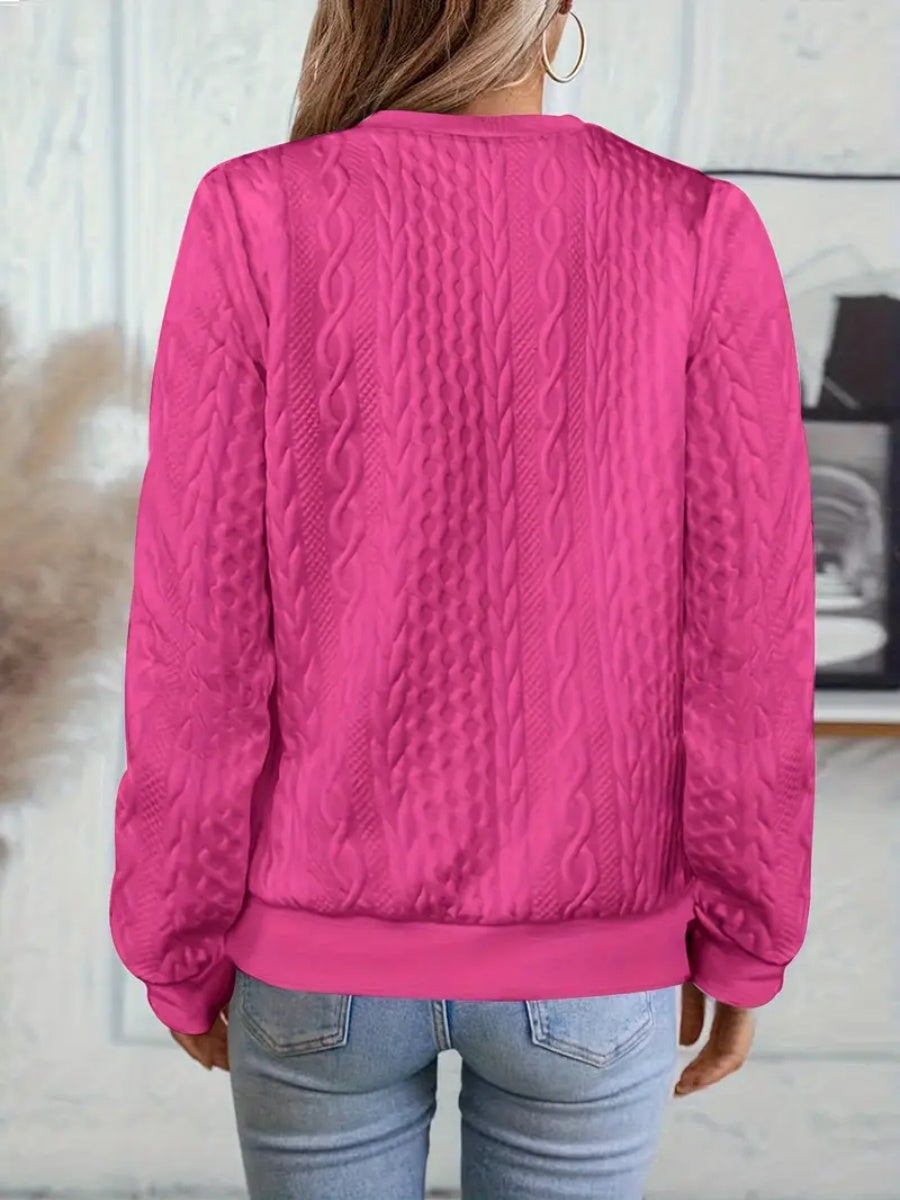 ✨Best-1 Sale Sweatshirt 2025✨Damen elegantes Sweatshirt mit Schlangenmuster und Reißverschluss Langarm Rundhals Freizeit-Pullover