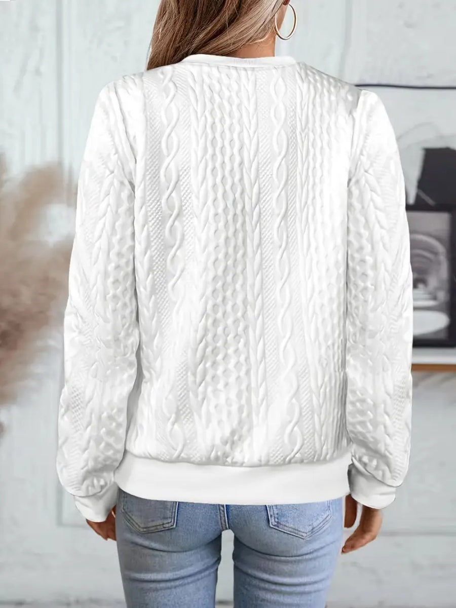 ✨Best-1 Sale Sweatshirt 2025✨Damen elegantes Sweatshirt mit Schlangenmuster und Reißverschluss Langarm Rundhals Freizeit-Pullover