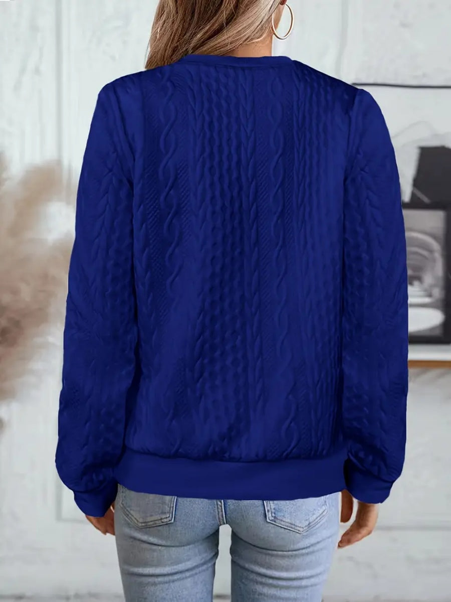 ✨Best-1 Sale Sweatshirt 2025✨Damen elegantes Sweatshirt mit Schlangenmuster und Reißverschluss Langarm Rundhals Freizeit-Pullover