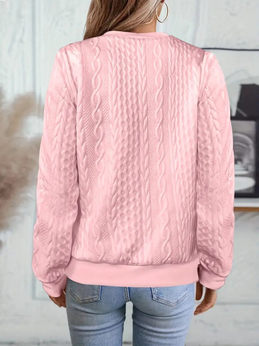 ✨Best-1 Sale Sweatshirt 2025✨Damen elegantes Sweatshirt mit Schlangenmuster und Reißverschluss Langarm Rundhals Freizeit-Pullover
