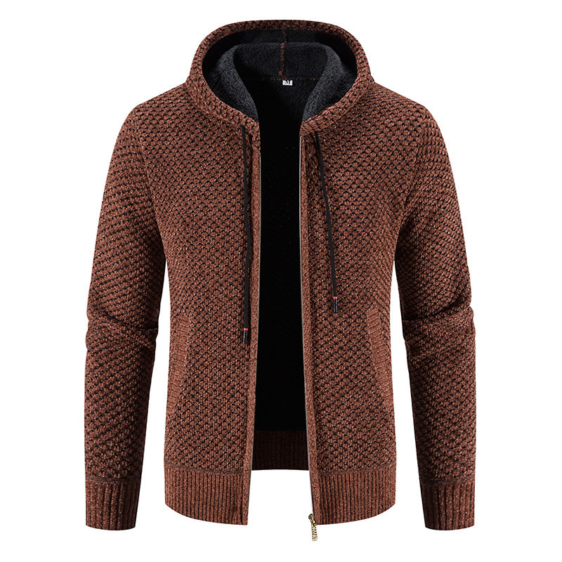 Gerippter Strick-Cardigan für Herren