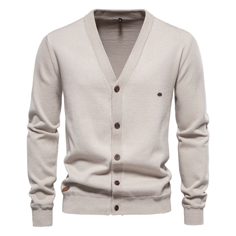 Men's Slim Fit V-Neck Cardigan Sweater