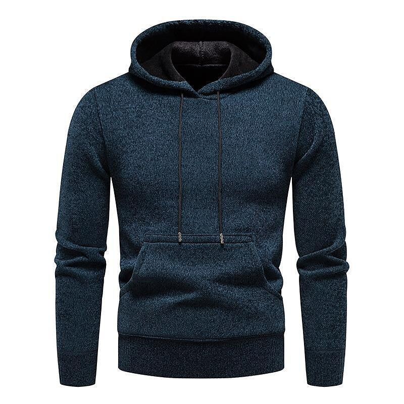 Herren Chenille Basic Casual Kapuzenpullover