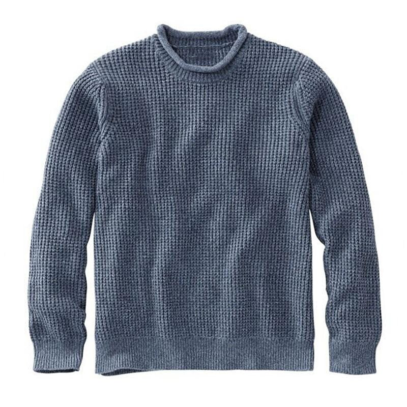 Men's Solid Color Casual Crew Neck Long Sleeves Sweater